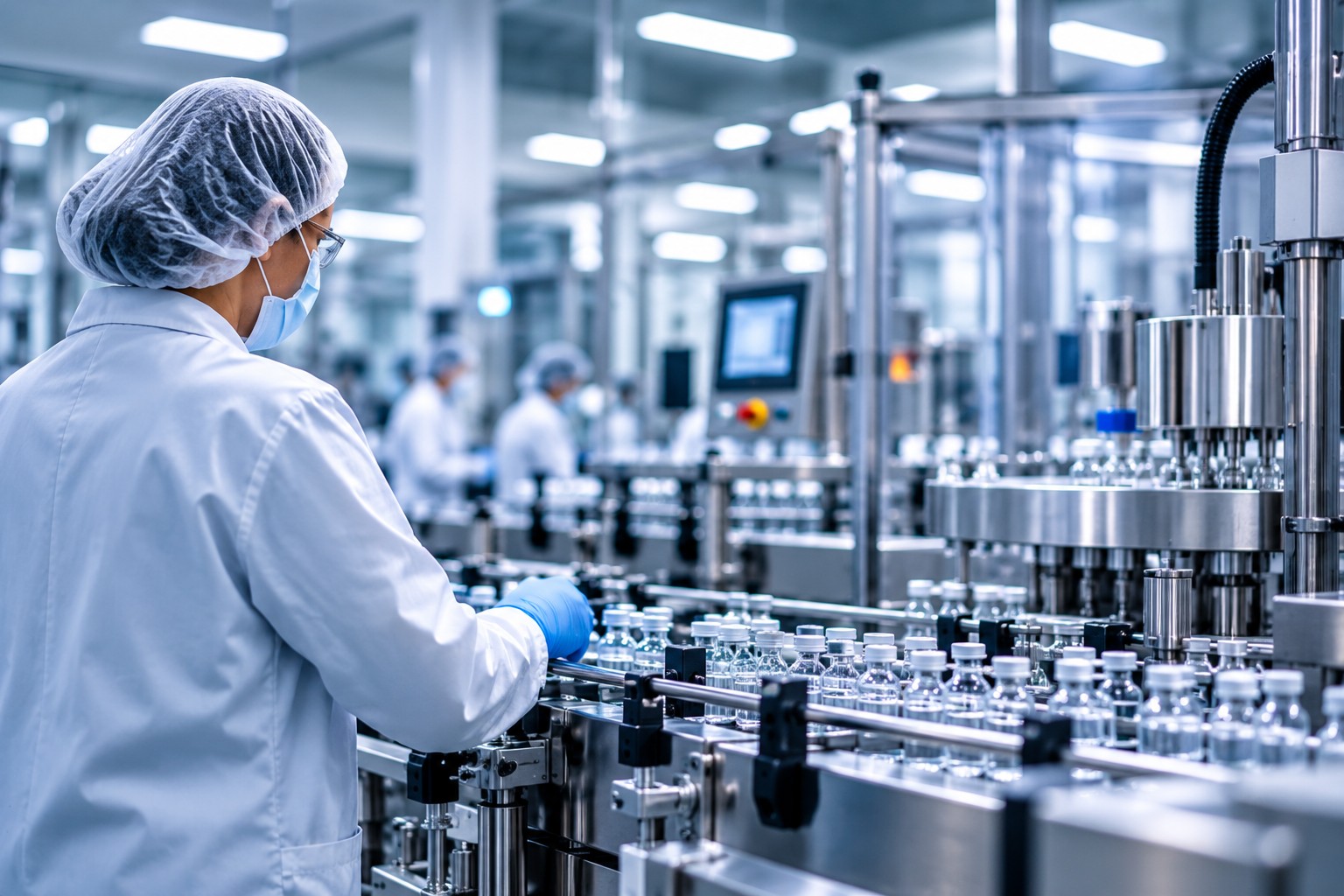 Pharmaceutical manufacturing production line