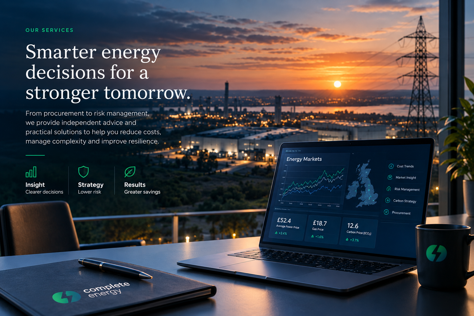 Modern UK industrial energy facility